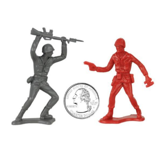 100 Piece Gray & Red Army Men