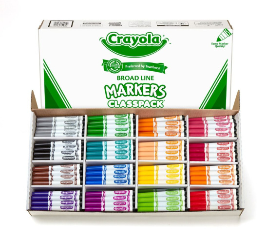 256 Count Crayola Broad Line Markers Classpack