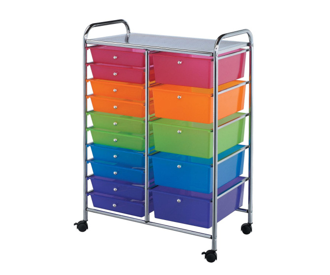 Rainbow Storage Cart - 15 Drawer
